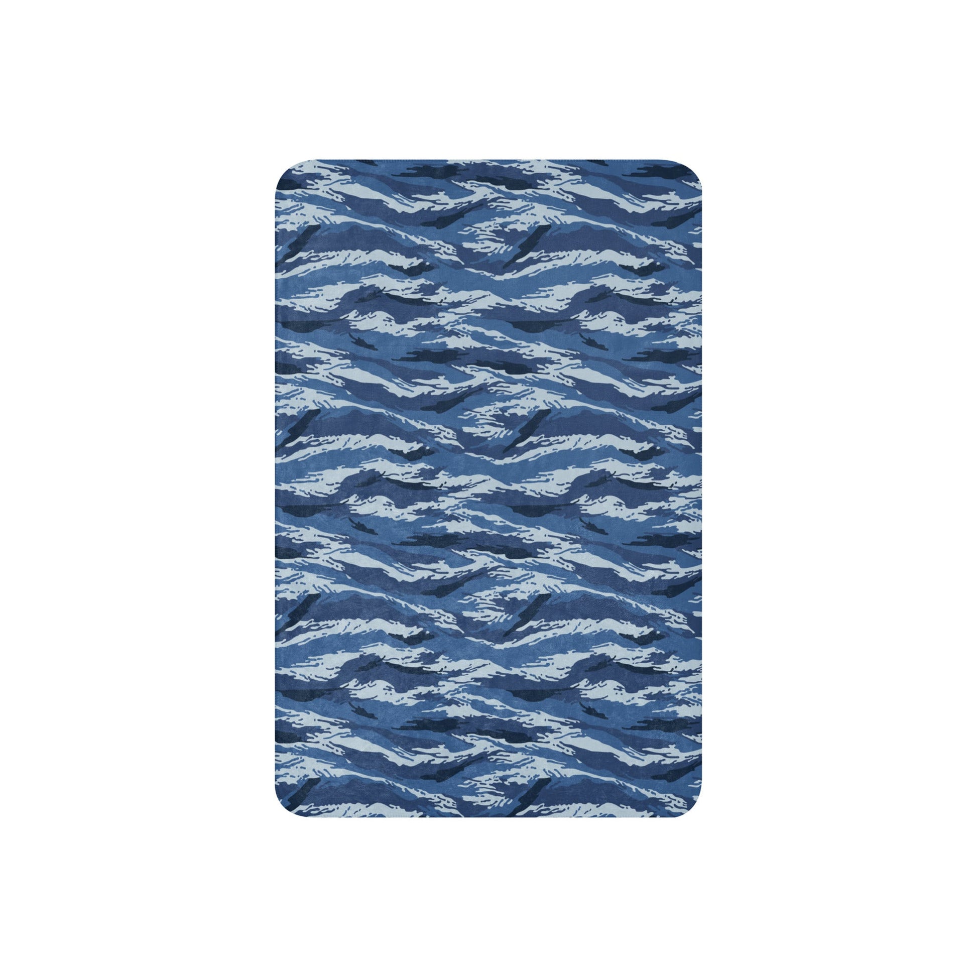Russian Tiger Stripe Kamysh Blue CAMO Sherpa blanket - Blankets