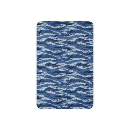 Russian Tiger Stripe Kamysh Blue CAMO Sherpa blanket - Blankets