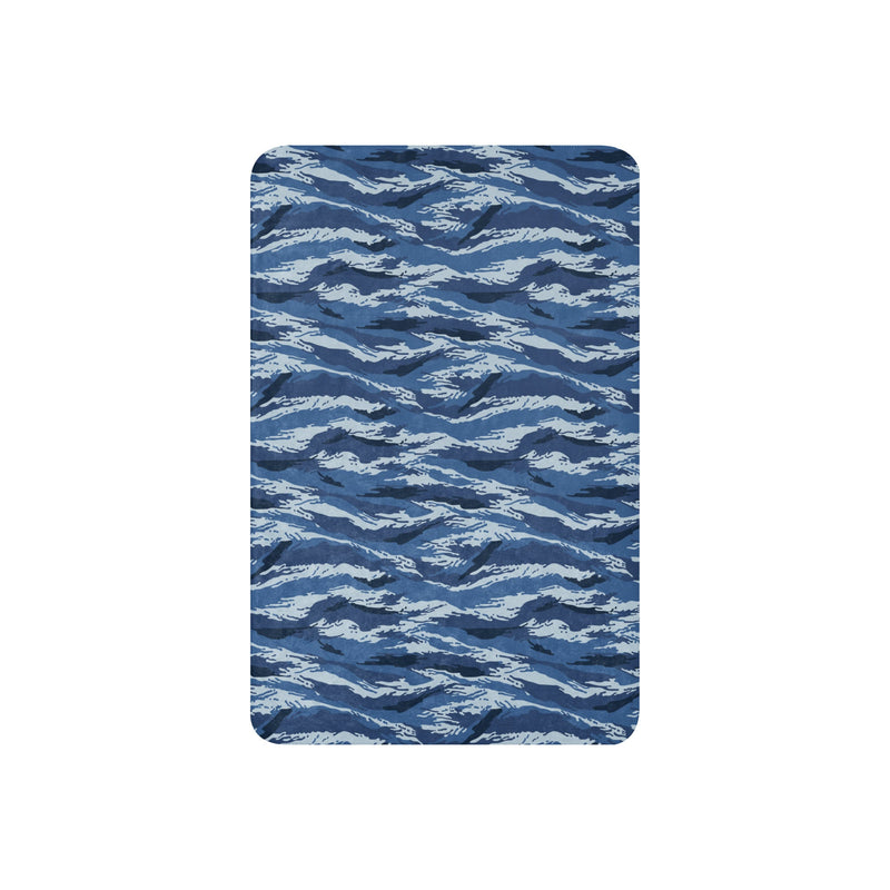 Tiger Stripe Kamysh Blue CAMO Sherpa Blanket