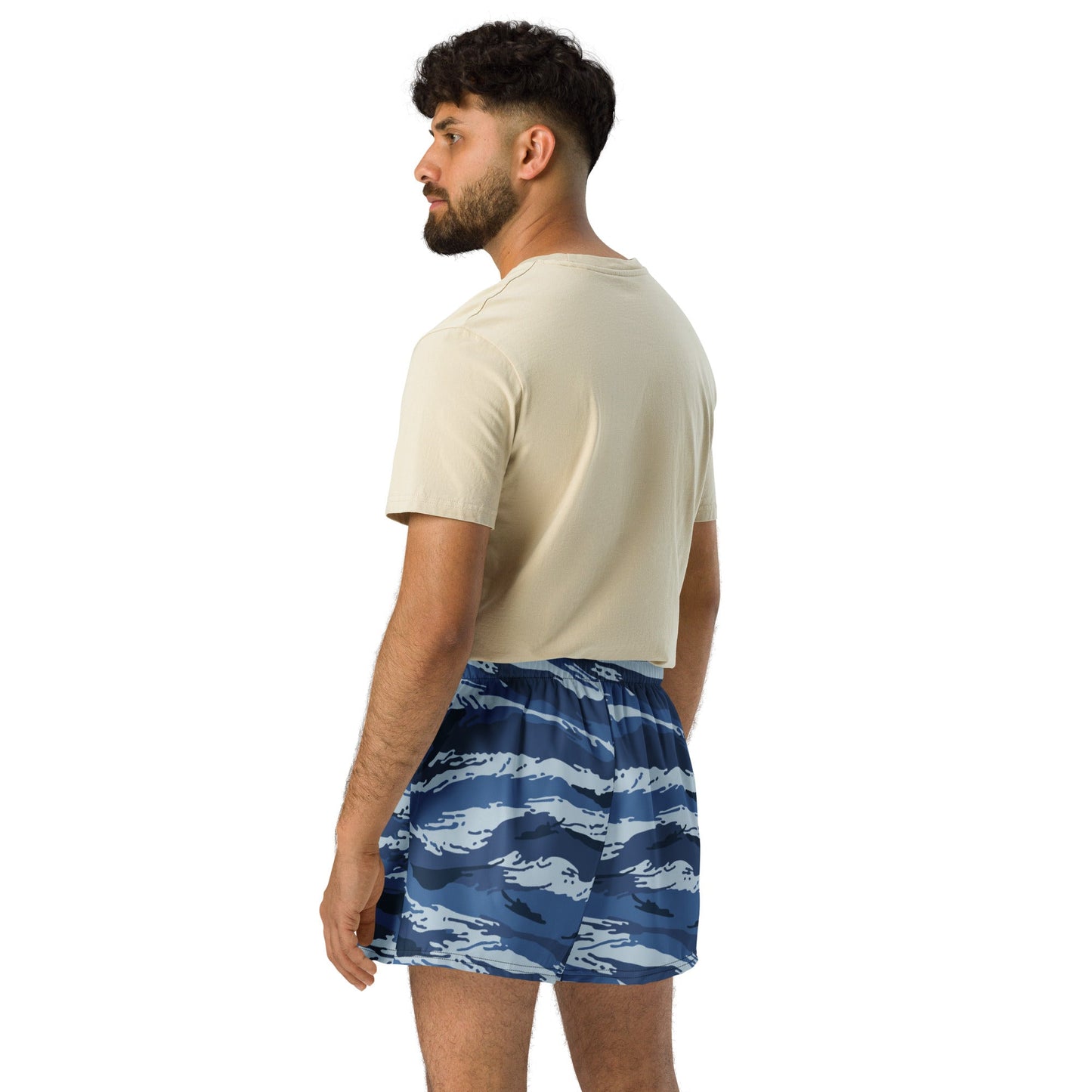 Russian Tiger Stripe Kamysh Blue CAMO Unisex Athletic Shorts