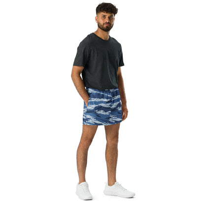 Russian Tiger Stripe Kamysh Blue CAMO Unisex Athletic Shorts