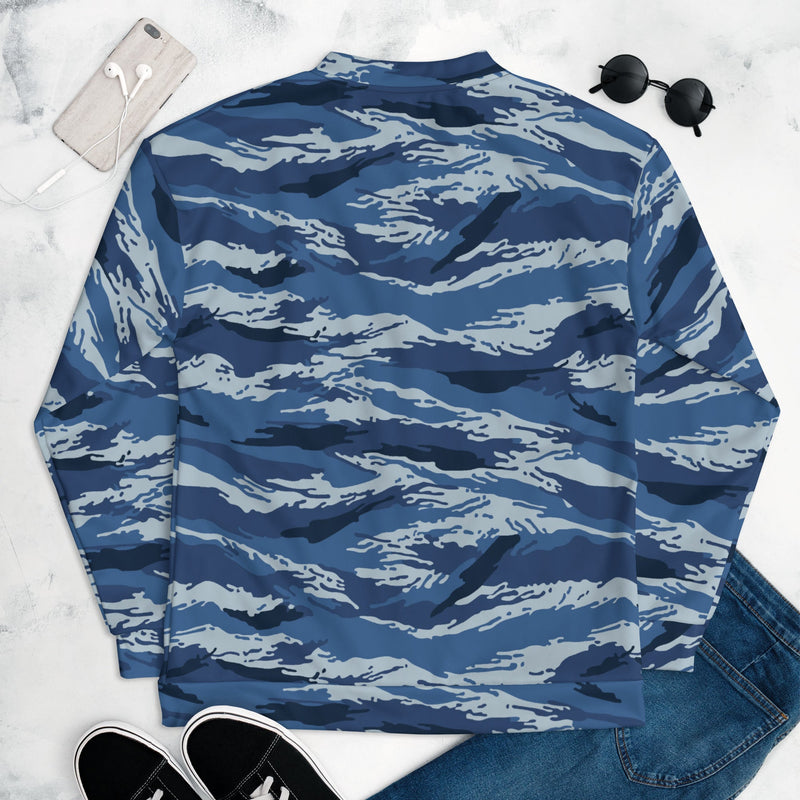 Tiger Stripe Kamysh Blue CAMO Unisex Bomber Jacket
