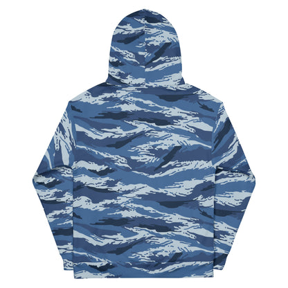 Russian Tiger Stripe Kamysh Blue CAMO Unisex Hoodie - Hoodies
