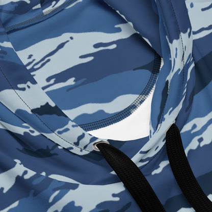 Russian Tiger Stripe Kamysh Blue CAMO Unisex Hoodie - Hoodies