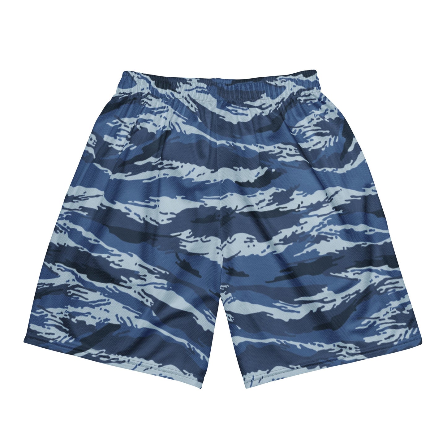 Russian Tiger Stripe Kamysh Blue CAMO Unisex mesh shorts - Mesh Shorts