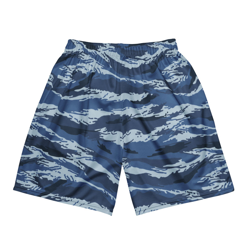 Tiger Stripe Kamysh Blue CAMO Unisex Mesh Shorts