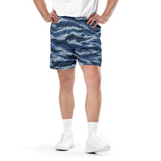 Tiger Stripe Kamysh Blue CAMO Unisex Mesh Shorts - 2XS