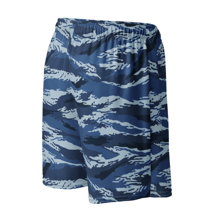 Russian Tiger Stripe Kamysh Blue CAMO Unisex mesh shorts - Mesh Shorts