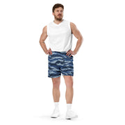 Tiger Stripe Kamysh Blue CAMO Unisex Mesh Shorts