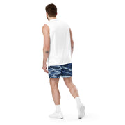 Tiger Stripe Kamysh Blue CAMO Unisex Mesh Shorts