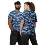 Tiger Stripe Kamysh Blue CAMO Unisex Sports Jersey - 2XS