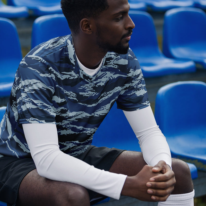 Tiger Stripe Kamysh Blue CAMO Unisex Sports Jersey