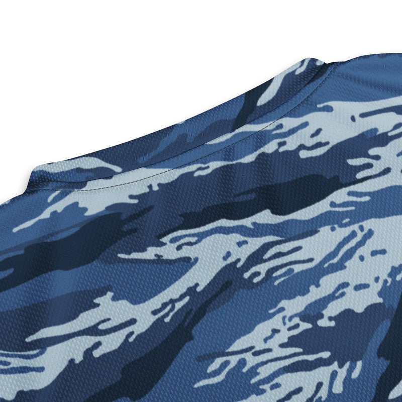 Tiger Stripe Kamysh Blue CAMO Unisex Sports Jersey