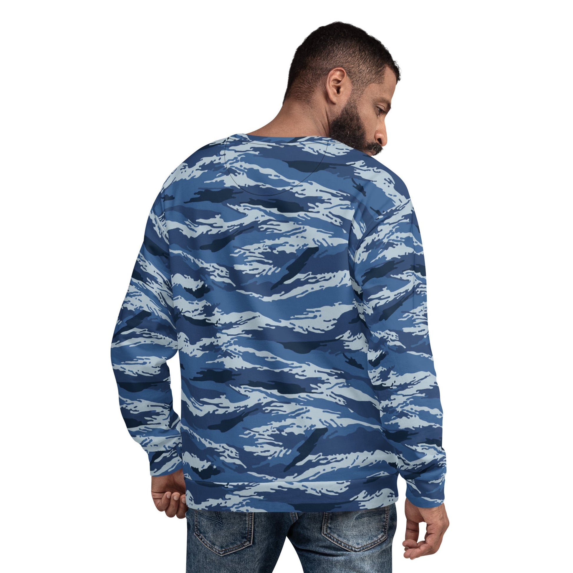 Russian Tiger Stripe Kamysh Blue CAMO Unisex Sweatshirt - Sweatshirts