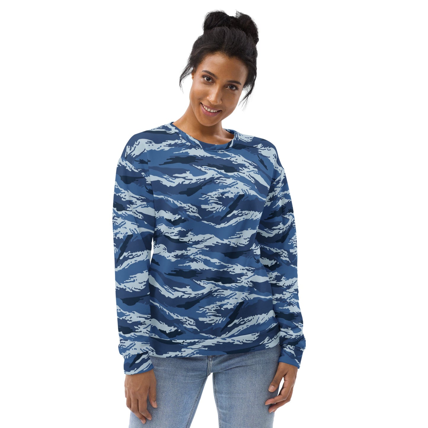 Russian Tiger Stripe Kamysh Blue CAMO Unisex Sweatshirt - Sweatshirts