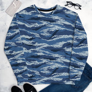 Tiger Stripe Kamysh Blue CAMO Unisex Sweatshirt