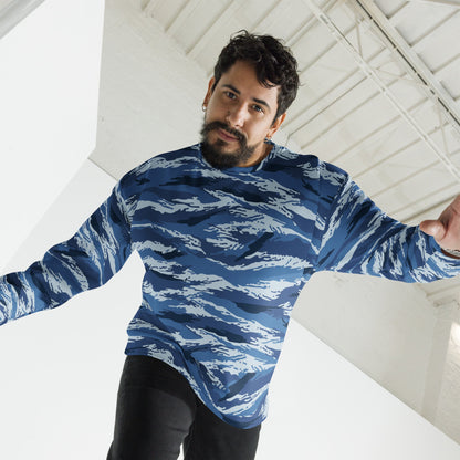 Russian Tiger Stripe Kamysh Blue CAMO Unisex Sweatshirt - Sweatshirts