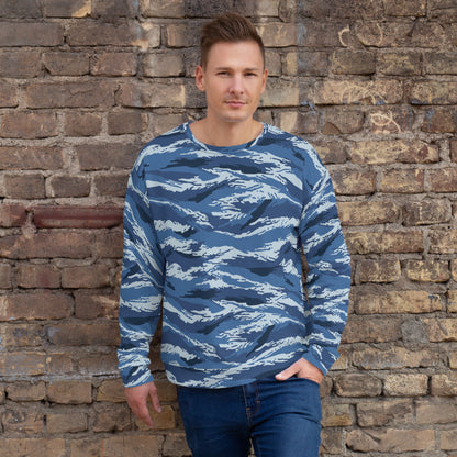 Russian Tiger Stripe Kamysh Blue CAMO Unisex Sweatshirt - XS - Sweatshirts