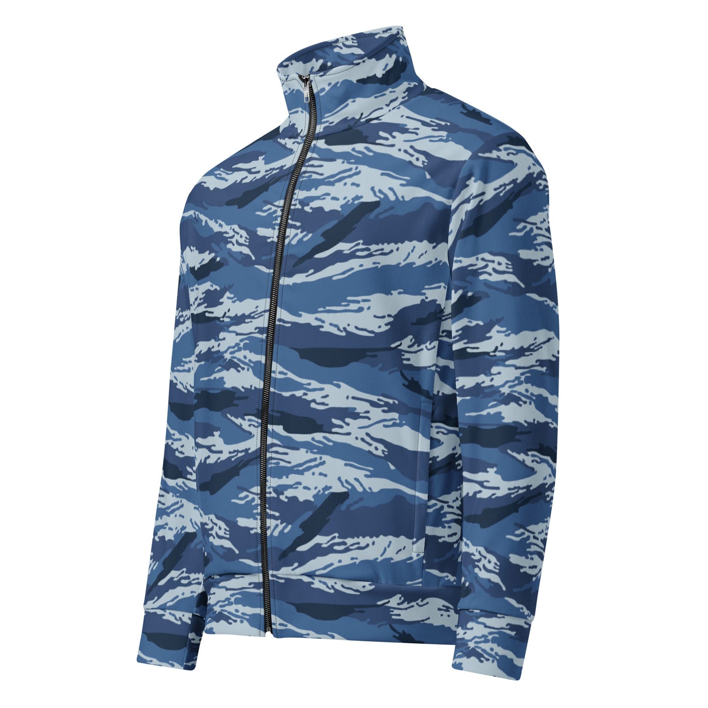 Russian Tiger Stripe Kamysh Blue CAMO Unisex track jacket - Track Jackets