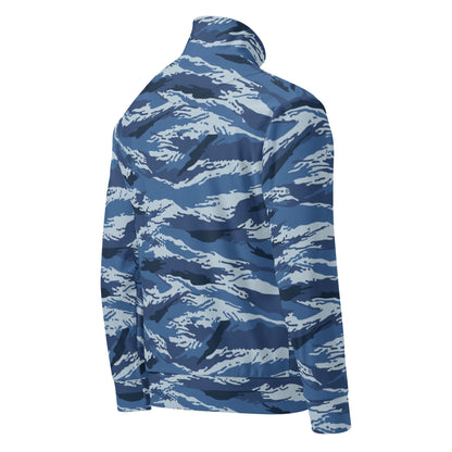 Russian Tiger Stripe Kamysh Blue CAMO Unisex track jacket - Track Jackets