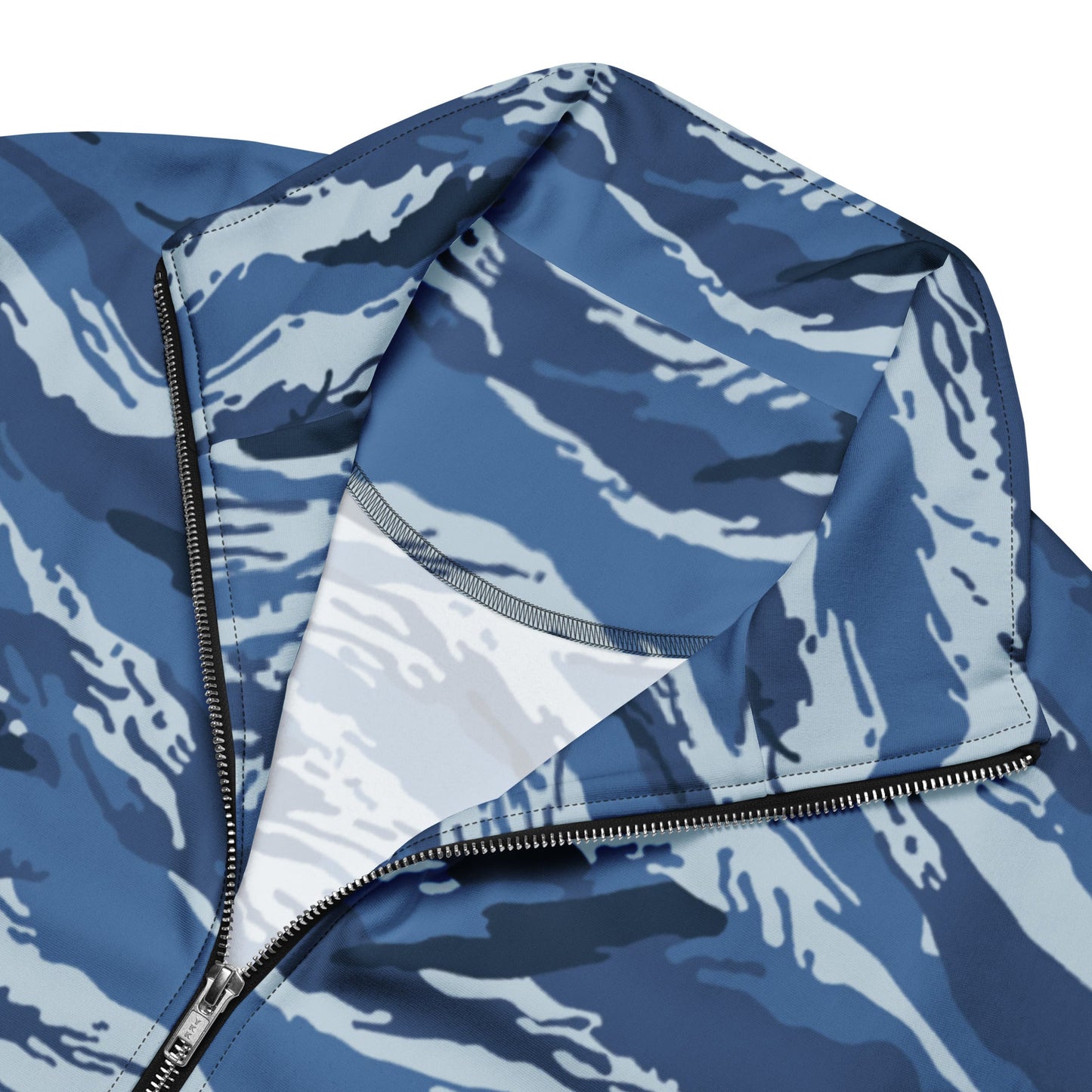 Russian Tiger Stripe Kamysh Blue CAMO Unisex track jacket - Track Jackets