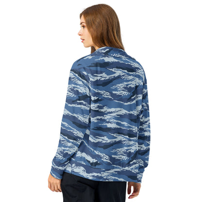 Russian Tiger Stripe Kamysh Blue CAMO Unisex track jacket - Track Jackets