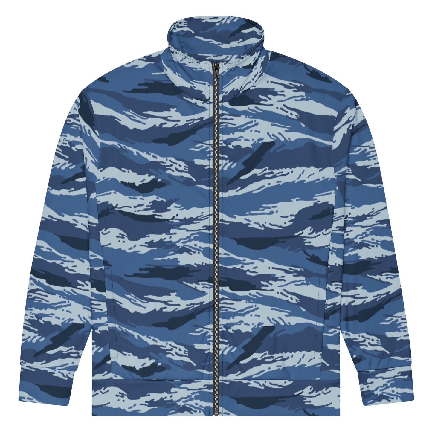 Russian Tiger Stripe Kamysh Blue CAMO Unisex track jacket - Track Jackets