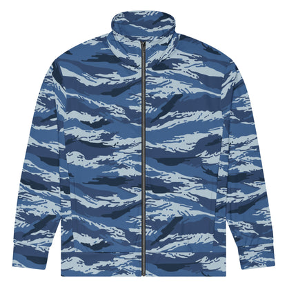 Russian Tiger Stripe Kamysh Blue CAMO Unisex track jacket - Track Jackets