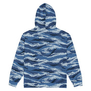Tiger Stripe Kamysh Blue CAMO Unisex Zip Hoodie