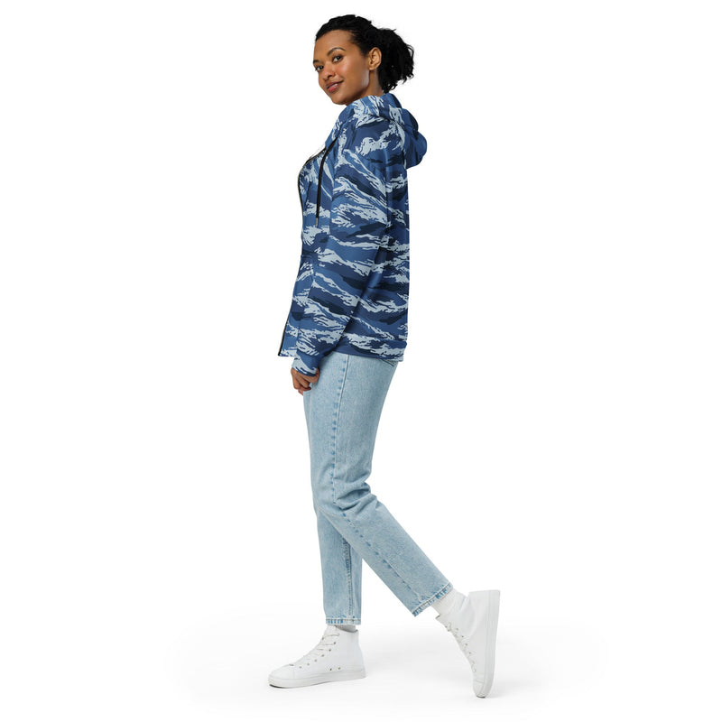 Tiger Stripe Kamysh Blue CAMO Unisex Zip Hoodie