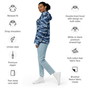 Tiger Stripe Kamysh Blue CAMO Unisex Zip Hoodie