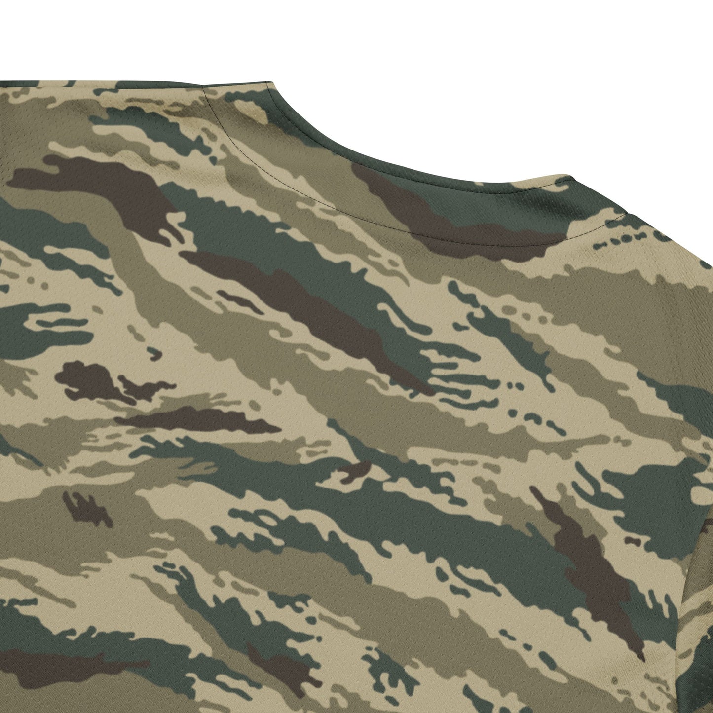 Russian Tiger Stripe Kamysh Green CAMO baseball jersey - Baseball Jerseys