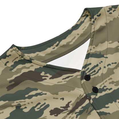 Russian Tiger Stripe Kamysh Green CAMO baseball jersey - Baseball Jerseys
