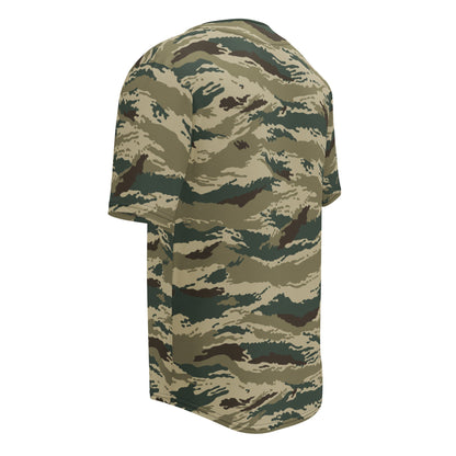 Russian Tiger Stripe Kamysh Green CAMO baseball jersey - Baseball Jerseys