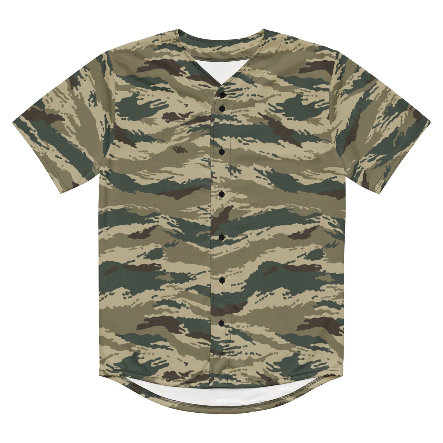 Russian Tiger Stripe Kamysh Green CAMO baseball jersey - Baseball Jerseys