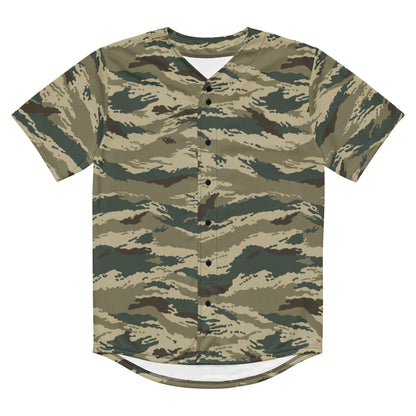 Russian Tiger Stripe Kamysh Green CAMO baseball jersey - Baseball Jerseys