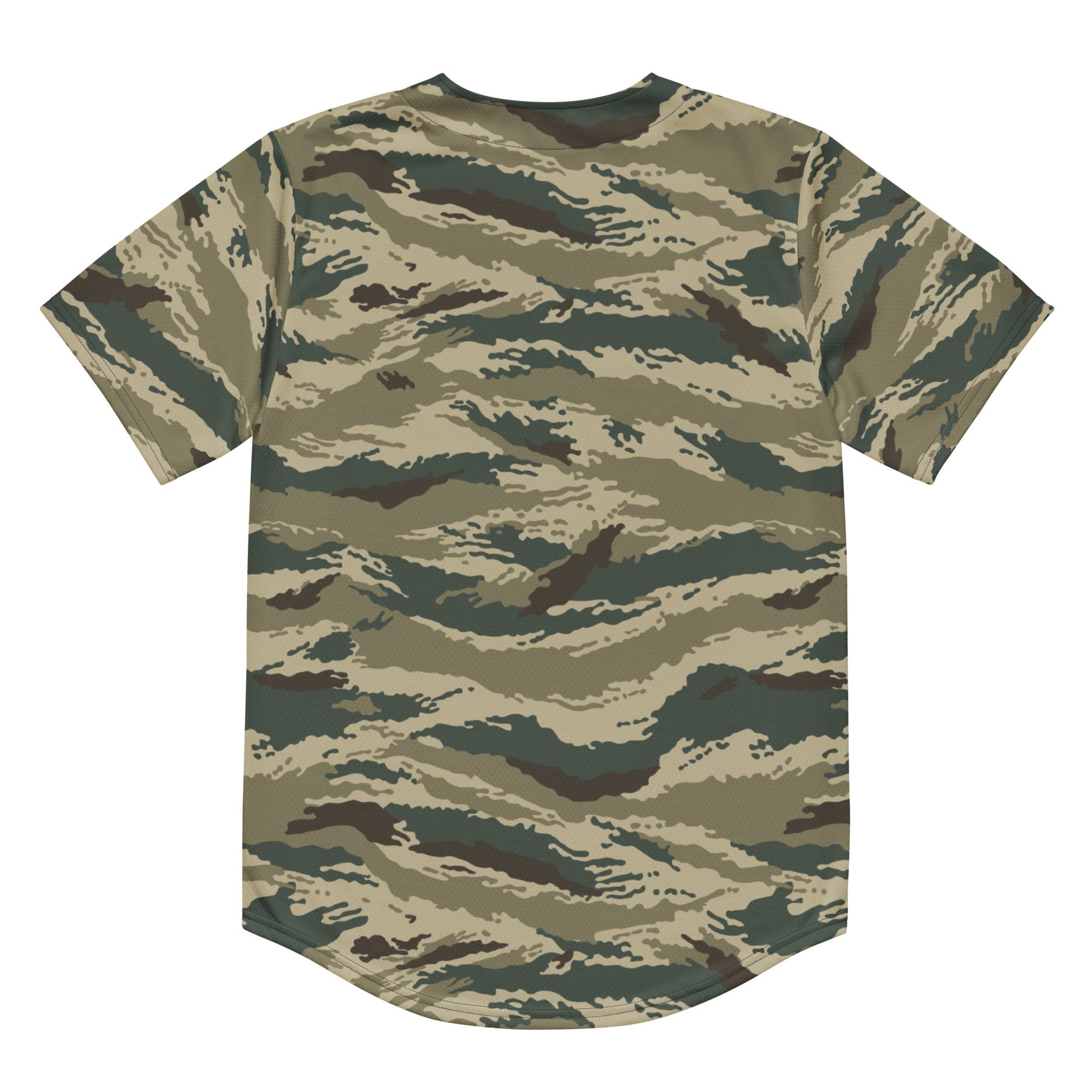 Russian Tiger Stripe Kamysh Green CAMO baseball jersey - Baseball Jerseys