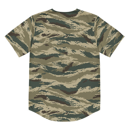 Russian Tiger Stripe Kamysh Green CAMO baseball jersey - Baseball Jerseys