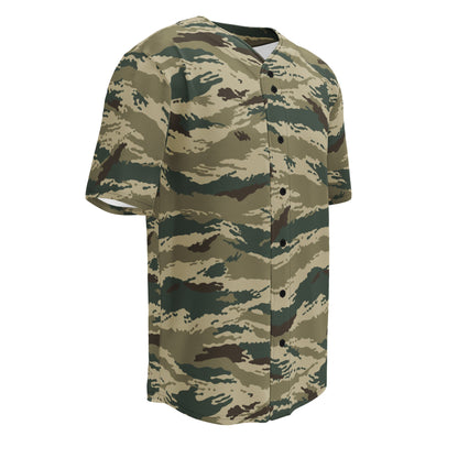 Russian Tiger Stripe Kamysh Green CAMO baseball jersey - Baseball Jerseys