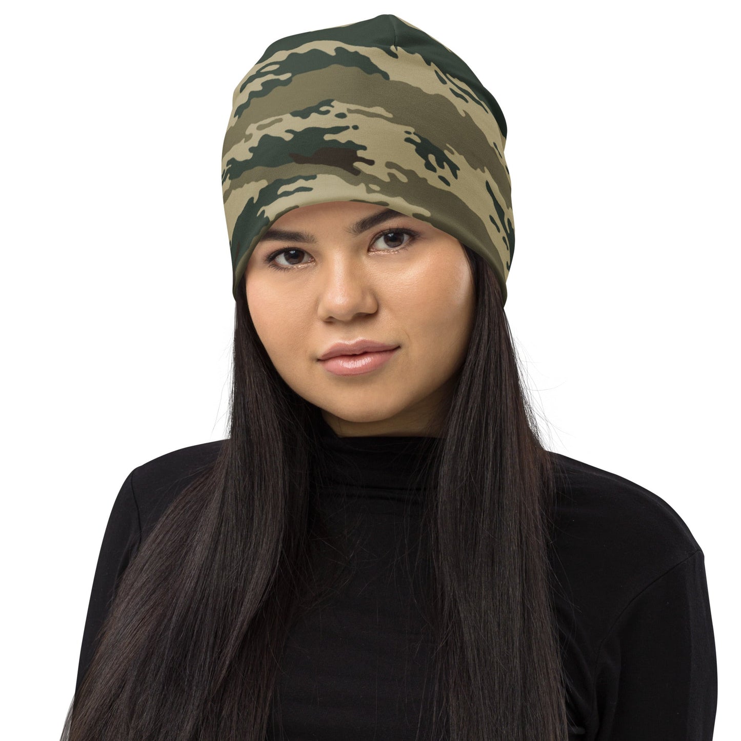 Russian Tiger Stripe Kamysh Green CAMO Beanie - Beanies