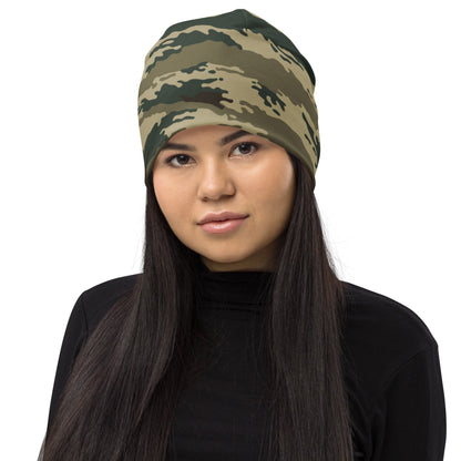 Russian Tiger Stripe Kamysh Green CAMO Beanie - Beanies