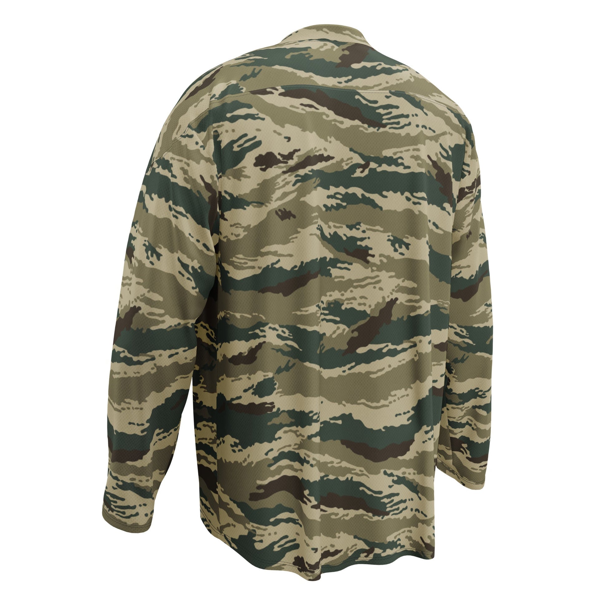 Russian Tiger Stripe Kamysh Green CAMO hockey fan jersey - Hockey Jerseys