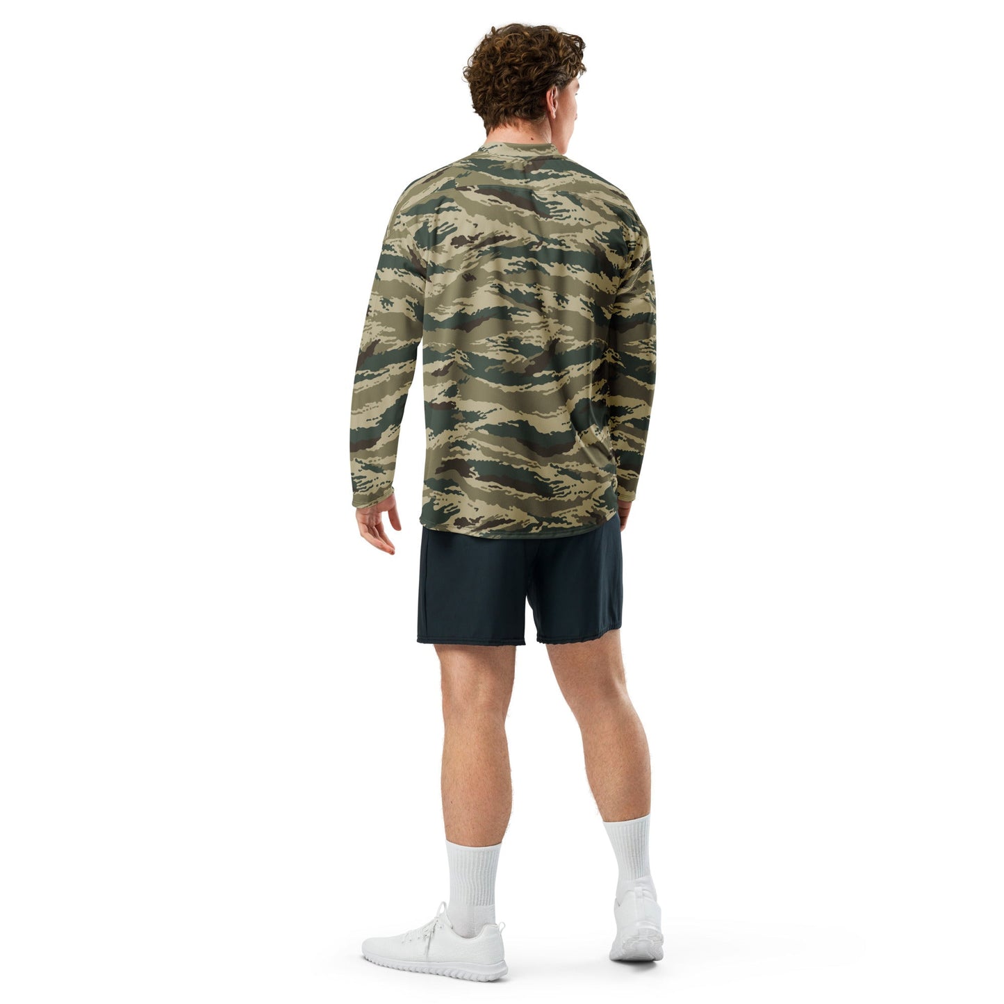 Russian Tiger Stripe Kamysh Green CAMO hockey fan jersey - Hockey Jerseys