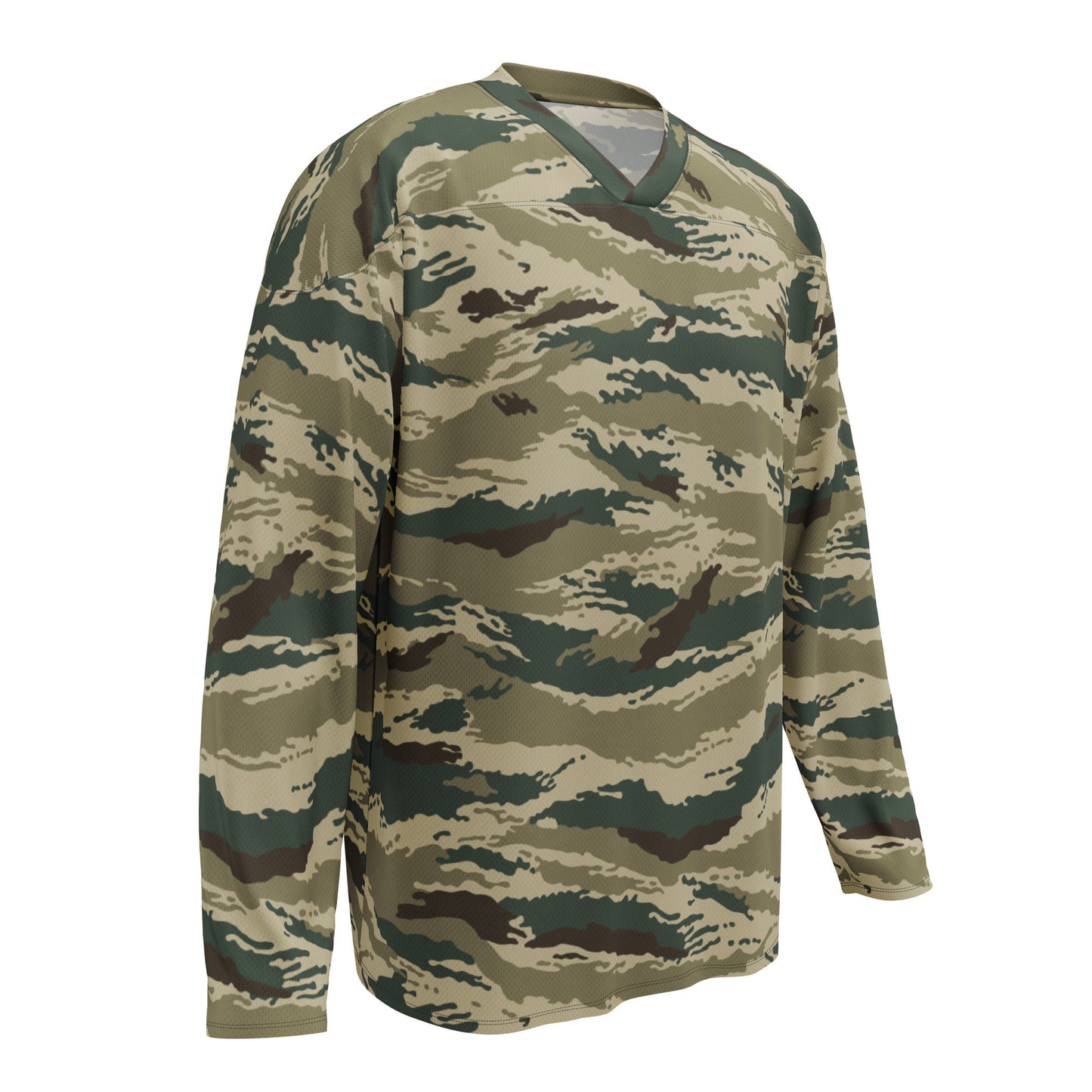 Russian Tiger Stripe Kamysh Green CAMO hockey fan jersey - Hockey Jerseys