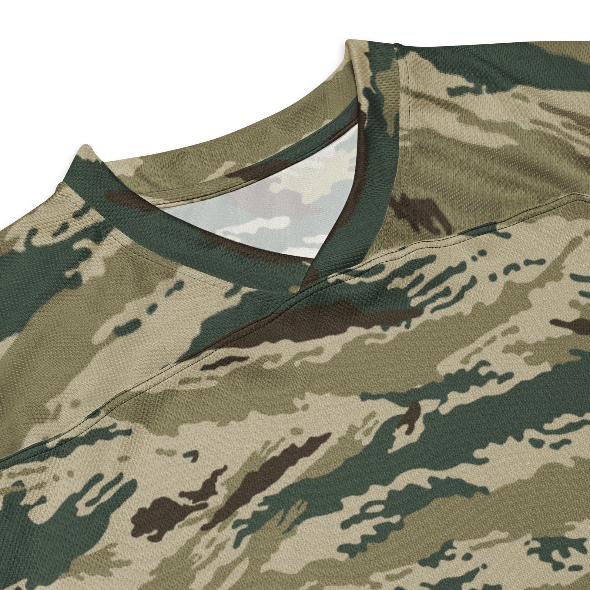 Russian Tiger Stripe Kamysh Green CAMO hockey fan jersey - Hockey Jerseys