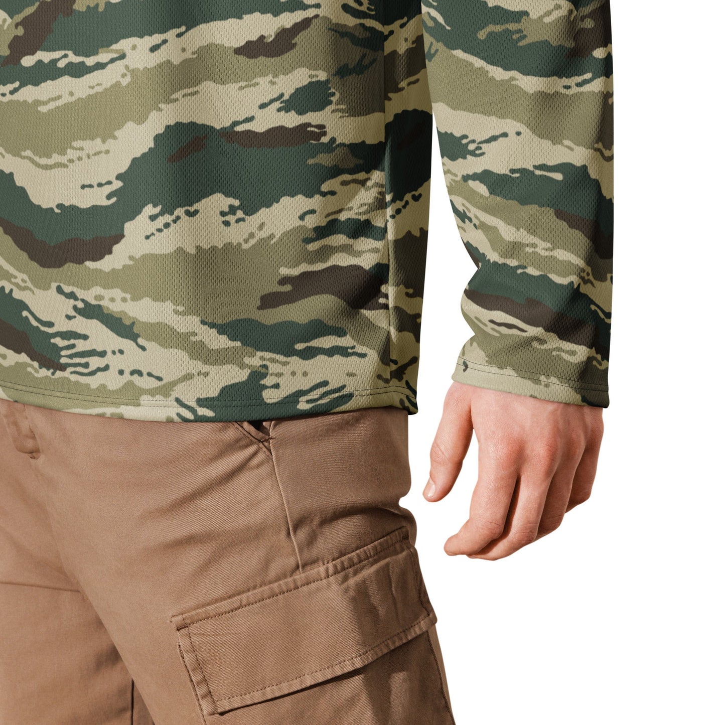 Russian Tiger Stripe Kamysh Green CAMO hockey fan jersey - Hockey Jerseys