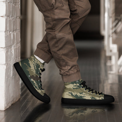Russian Tiger Stripe Kamysh Green CAMO Mens high top canvas shoes - 5 - High Top Canvas Shoes