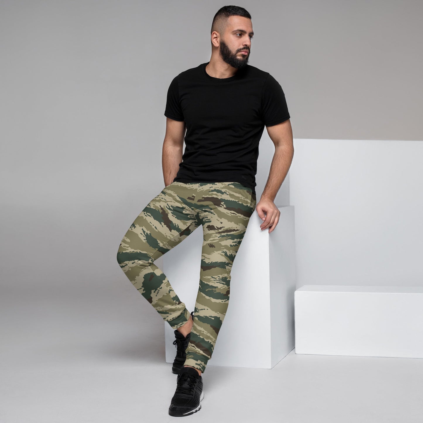 Russian Tiger Stripe Kamysh Green CAMO Mens Joggers