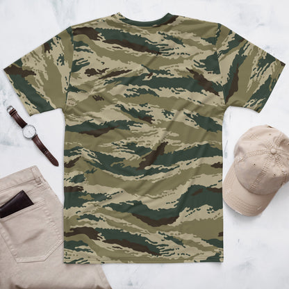 Russian Tiger Stripe Kamysh Green CAMO Mens T-shirt - T-Shirts