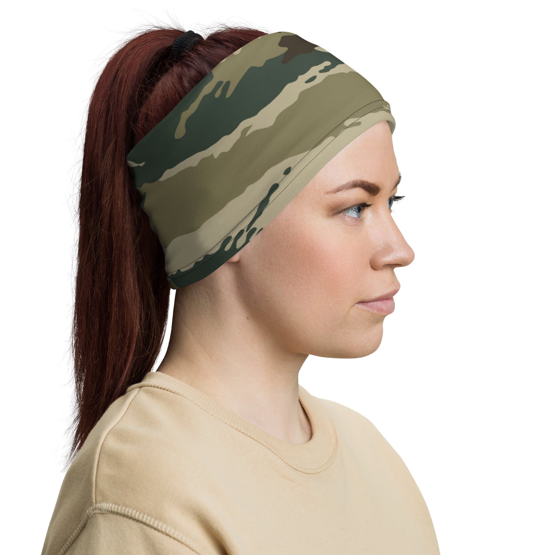 Russian Tiger Stripe Kamysh Green CAMO Neck Gaiter Gaiters